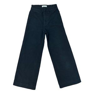 Black Madewell Wide Leg Crop Jeans